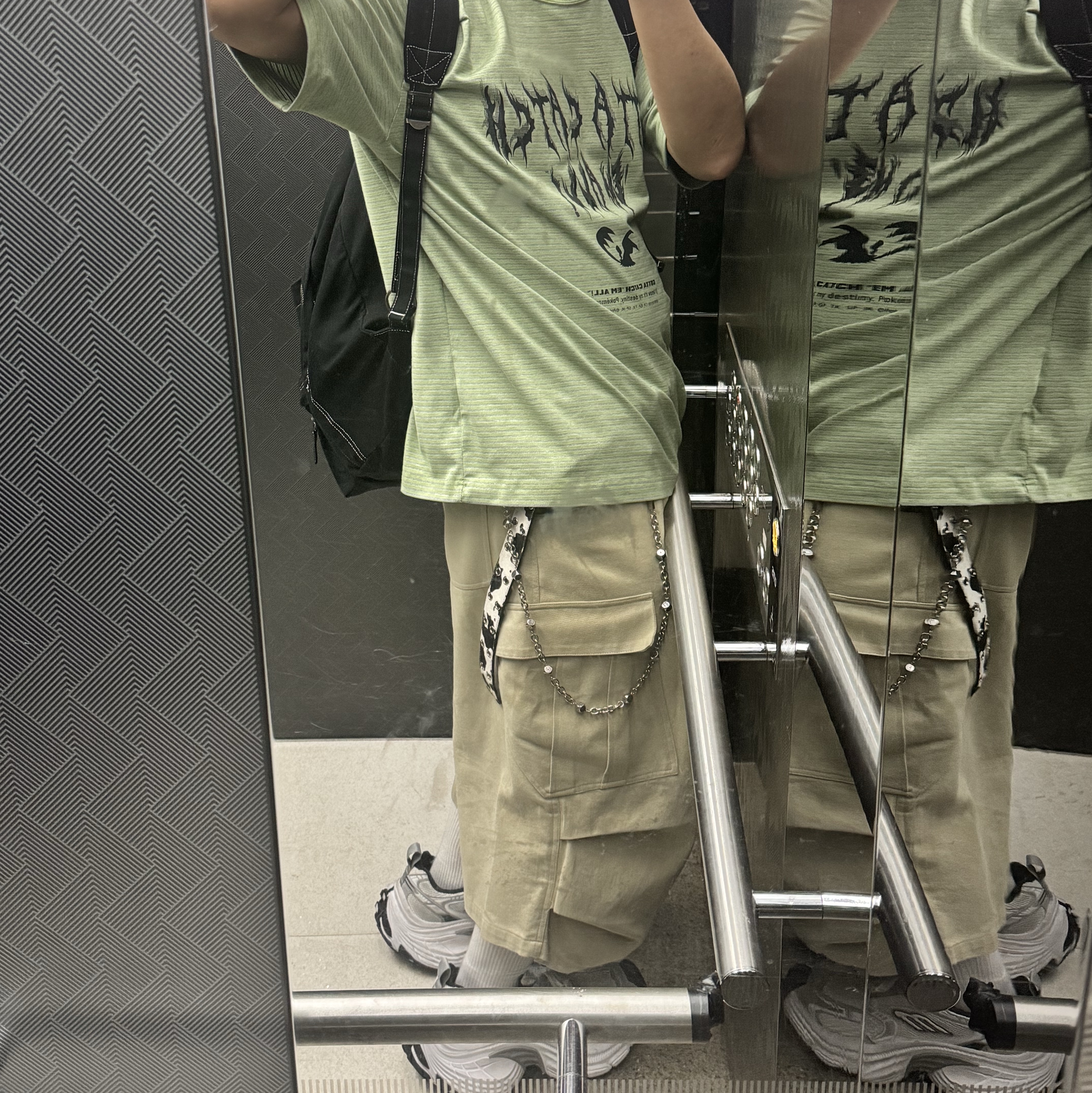 Nonnod Side cargo shorts Beige, Kamien x MJD Double Hole Belt Oreo Calf Hair 착용 스타일