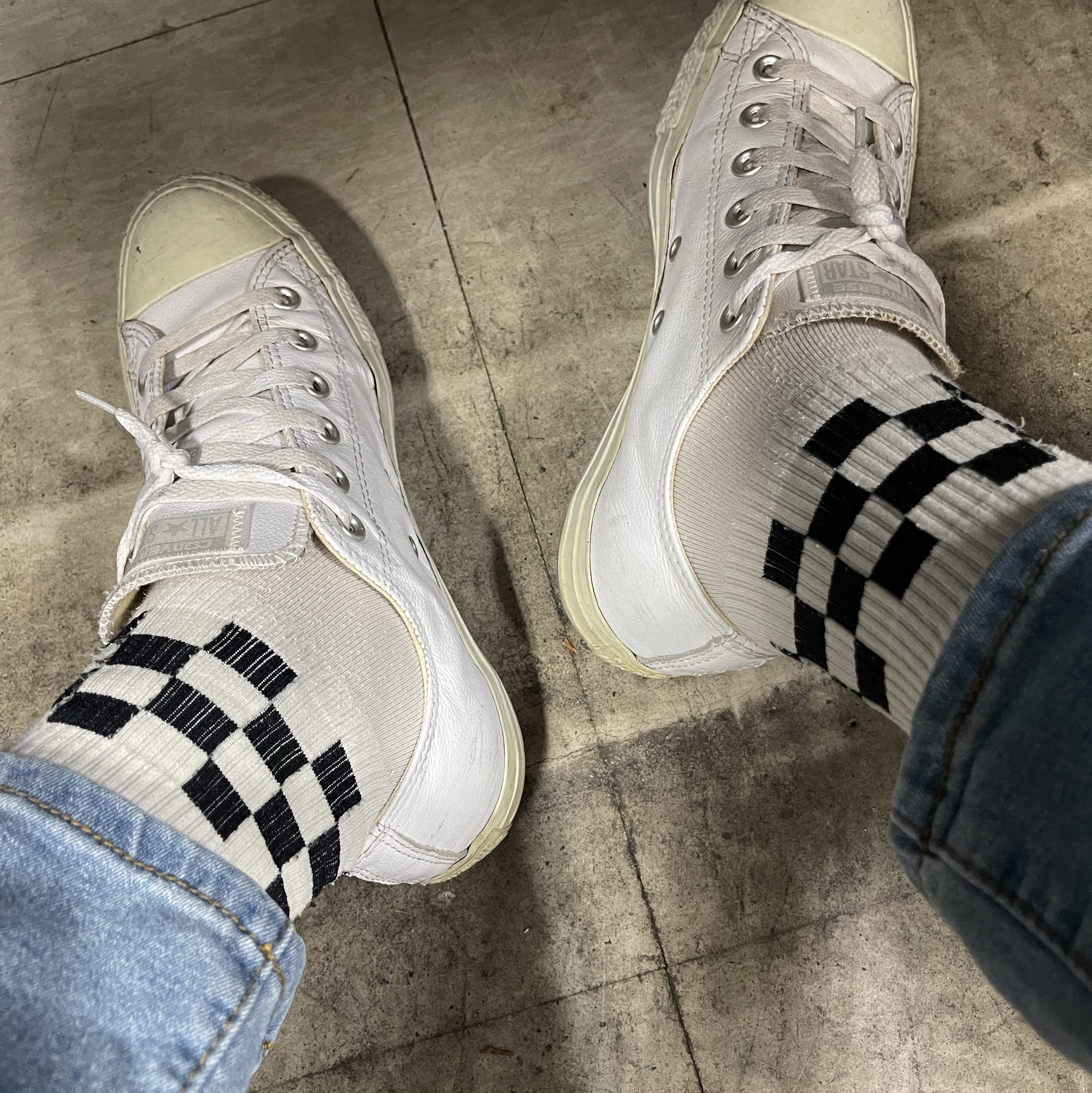 Converse Jack Purcell Leather Ox White 착용 스타일