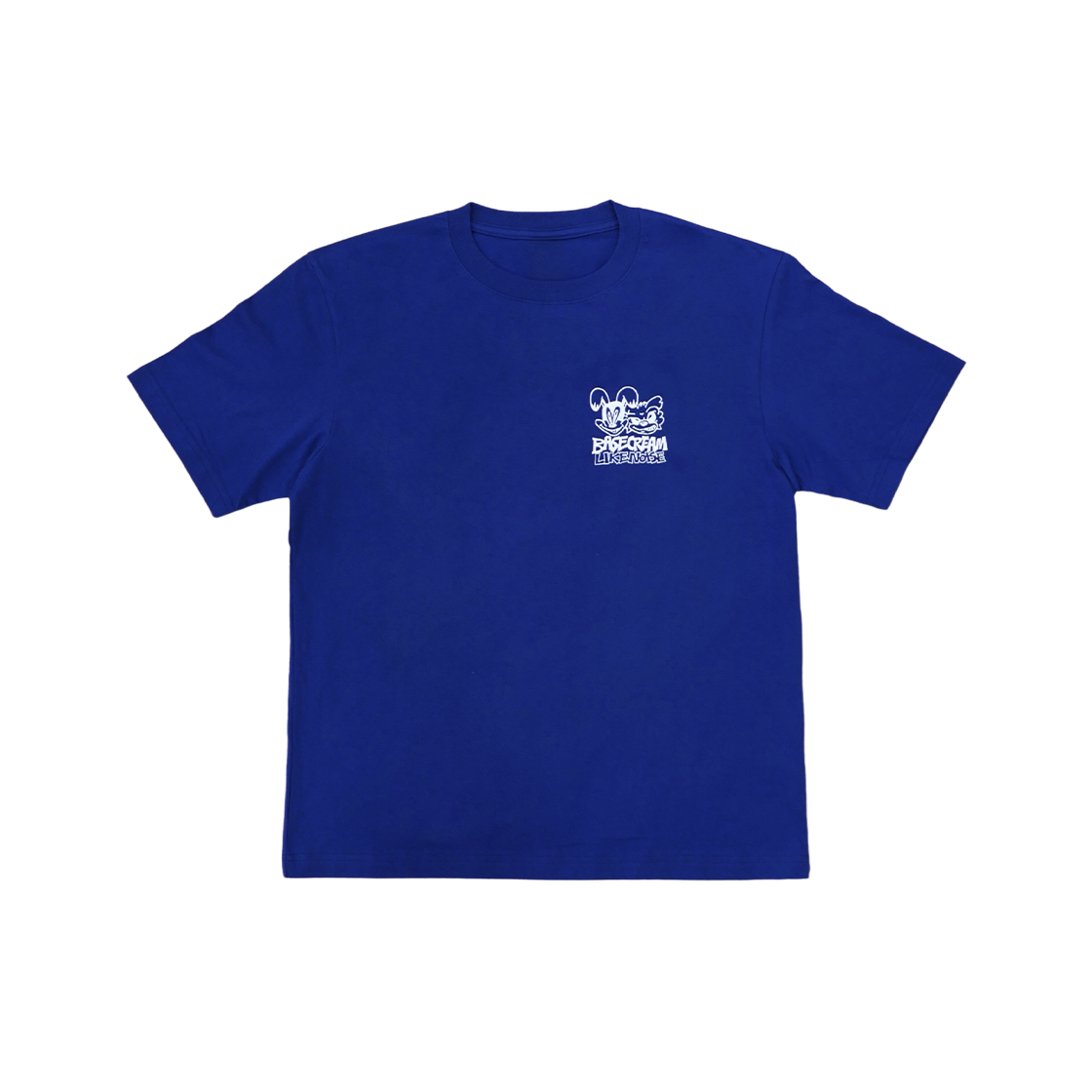 베이스크림 BCxGX2 헤드 티셔츠 블루(Basecream BCxGX2 Head Tee Blue)