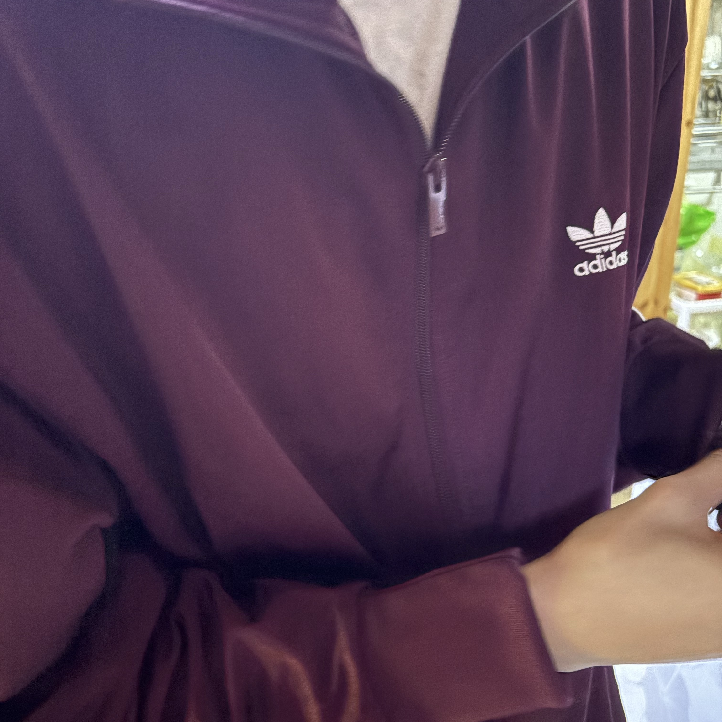 Adidas Adicolor Classic Firebird Track Top Maroon - KR Sizing 착용 스타일