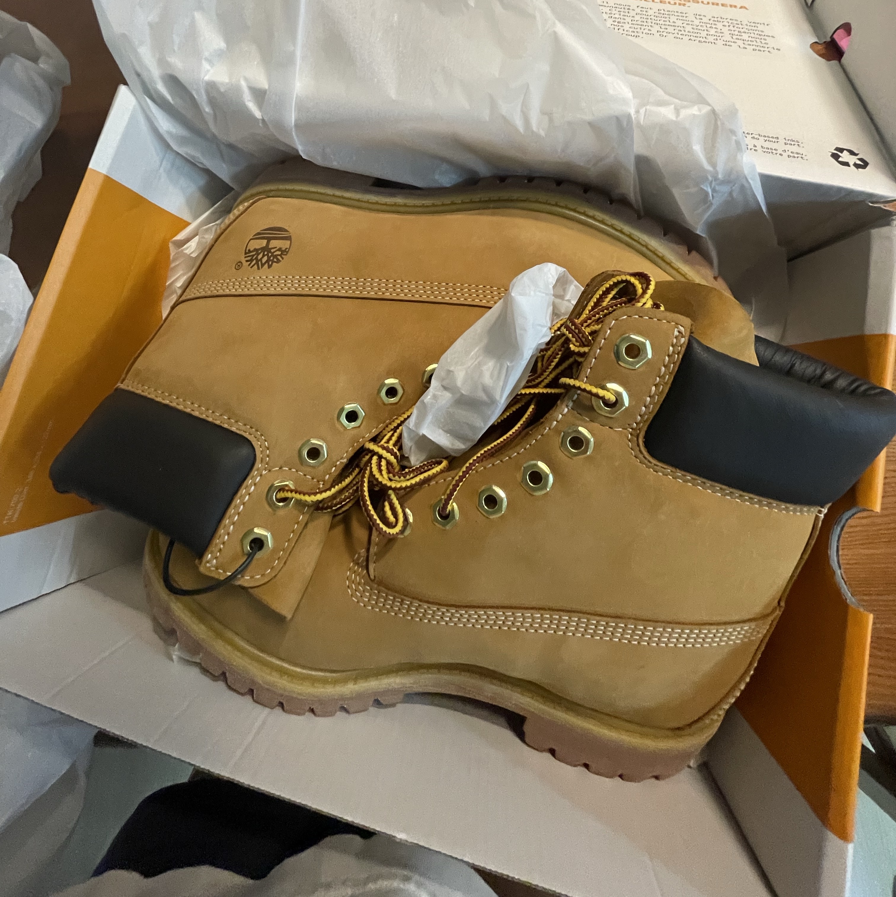 Timberland Premium 6 inch Waterproof Boot Wheat Nubuck - Wide 착용 스타일