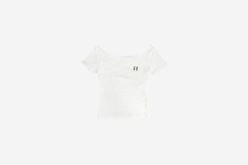 ★Newalrin★ Newalrin Emblem short sleeves Boat neck Top Designer fashion, Seoul-fully created | W Concept