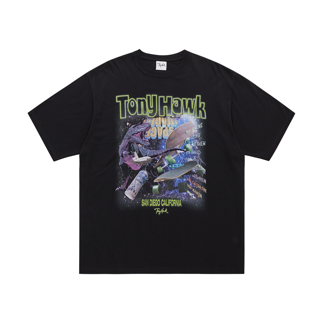 토니호크 스페이스 그래픽 티셔츠 블랙(TONY HAWK Space Graphic T-Shirt Black)