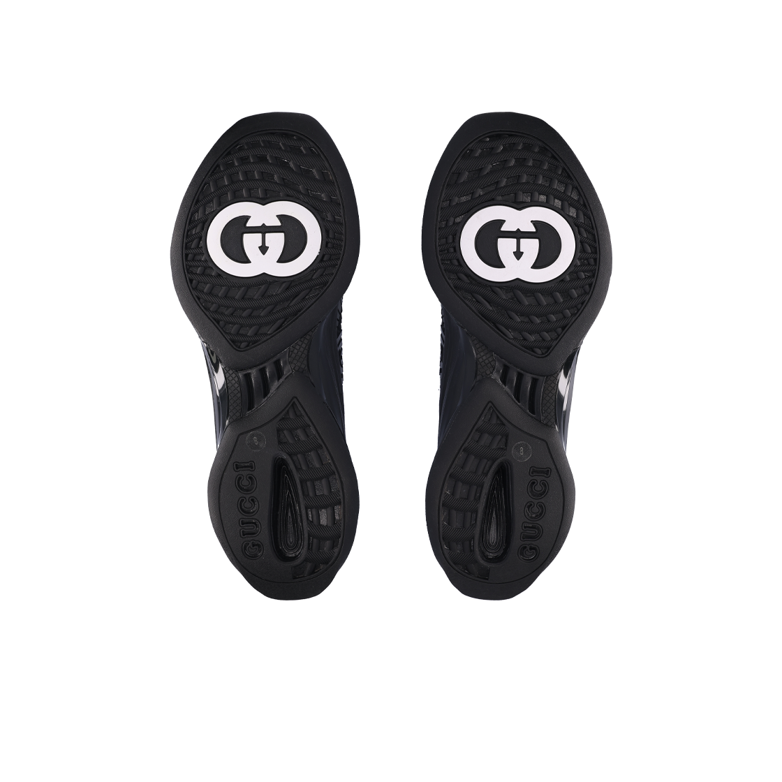 714658 [A등급] Gucci Vintage Men's Gucci Run Trainers in Black Fabric 8 - #4