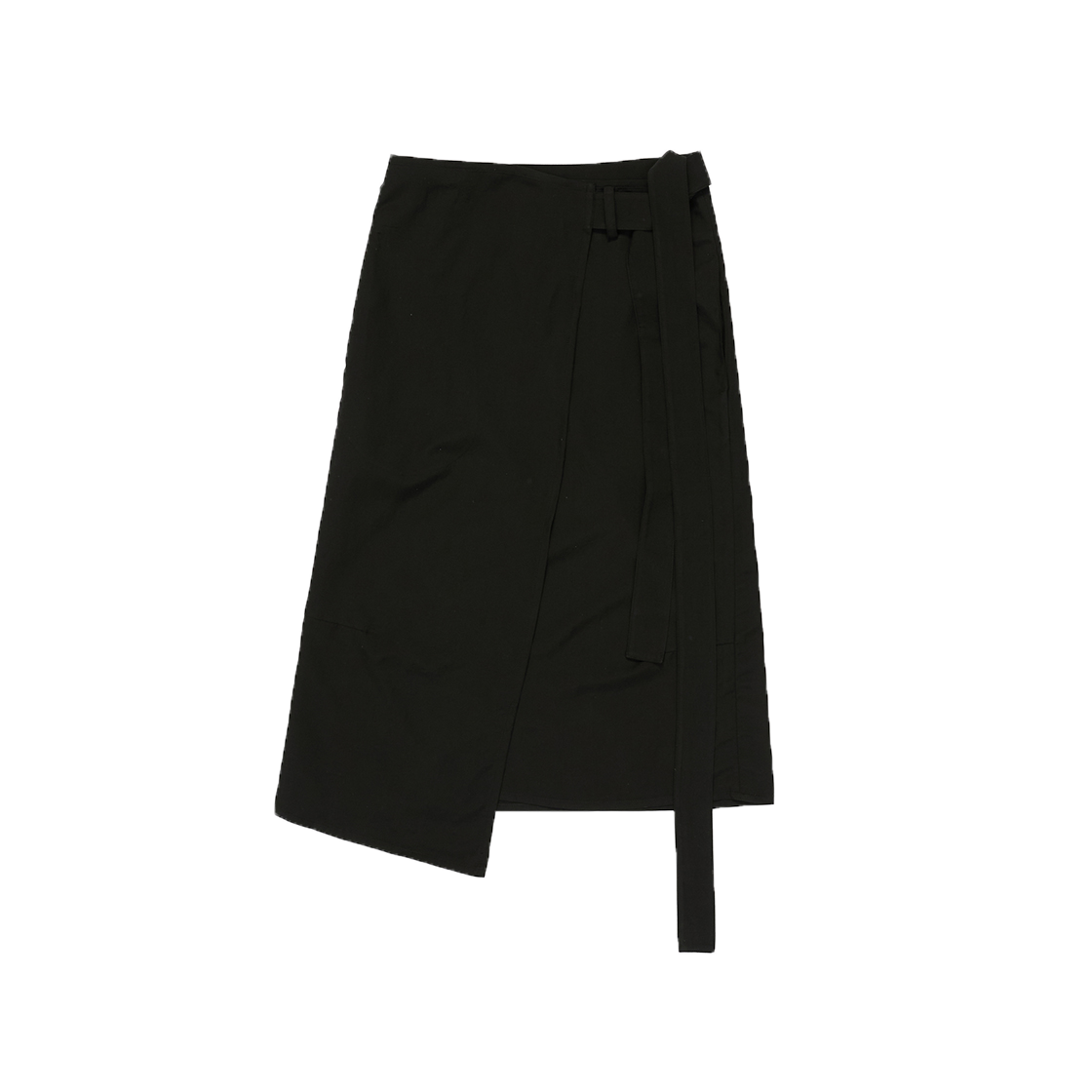 트렁크프로젝트 밸트 랩 스커트 블랙(TRUNKPROJECT Belted Wrap Skirt Black)