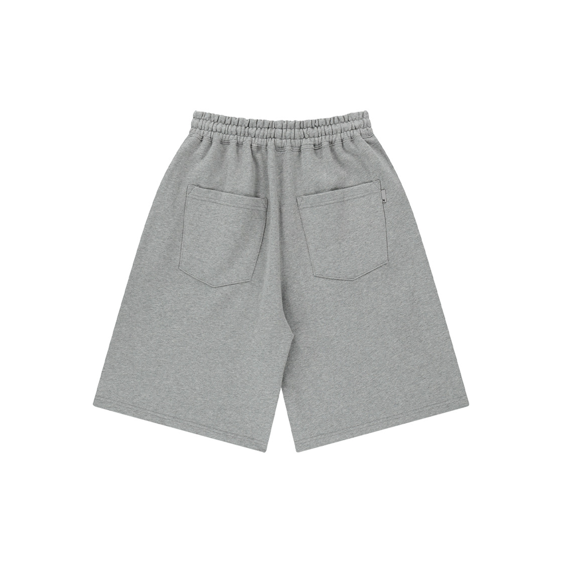 【韓国NIIER NOR ニアノア】CROSS ROSE HALF PANTS_MELANGE GREY 니어 노어 크로스 로즈 하프 팬츠 멜란지 그레이 | NIIER NOR