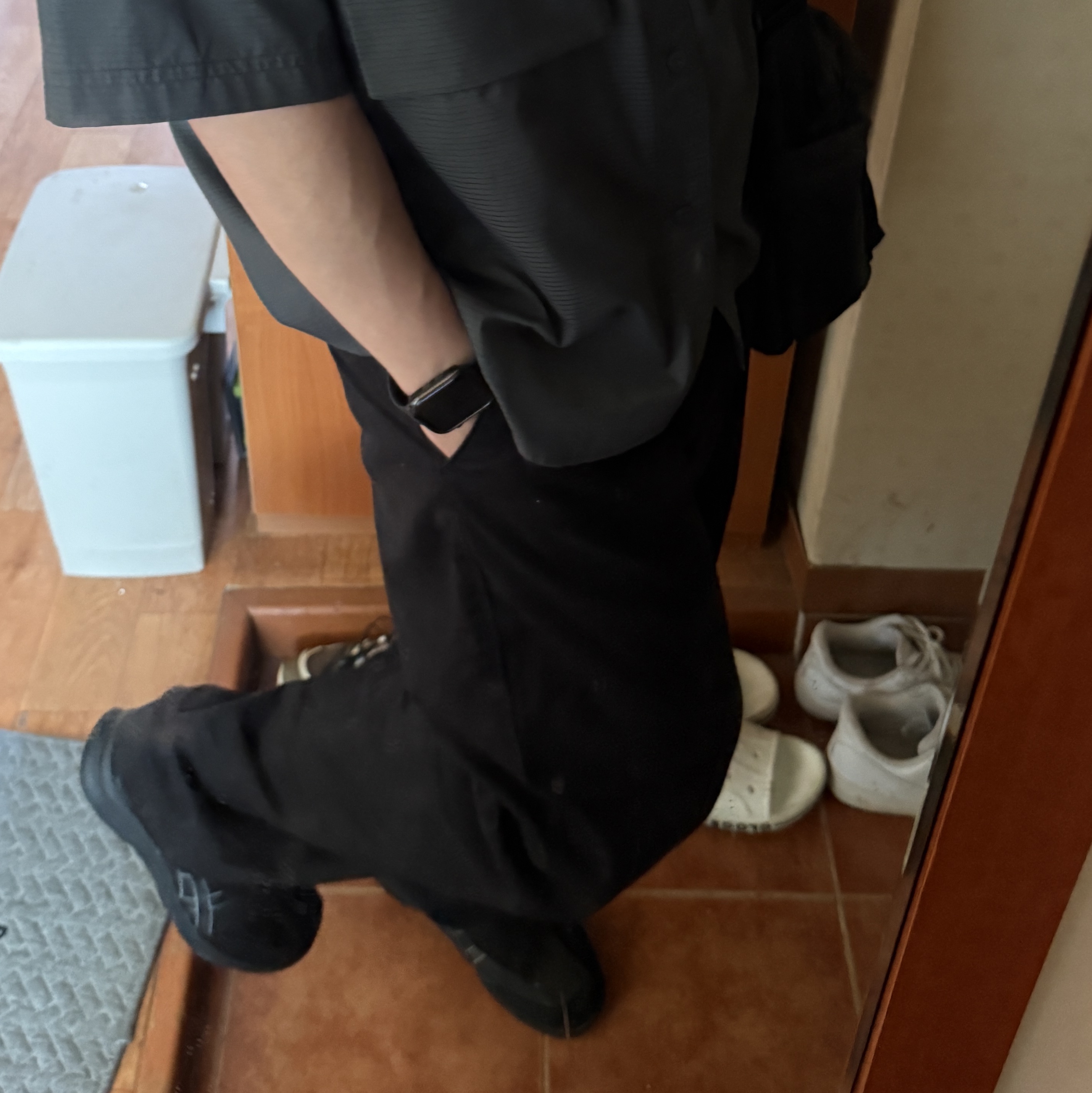 Asics Life Walker 010 Black - 3E Wide 착용 스타일 - 2