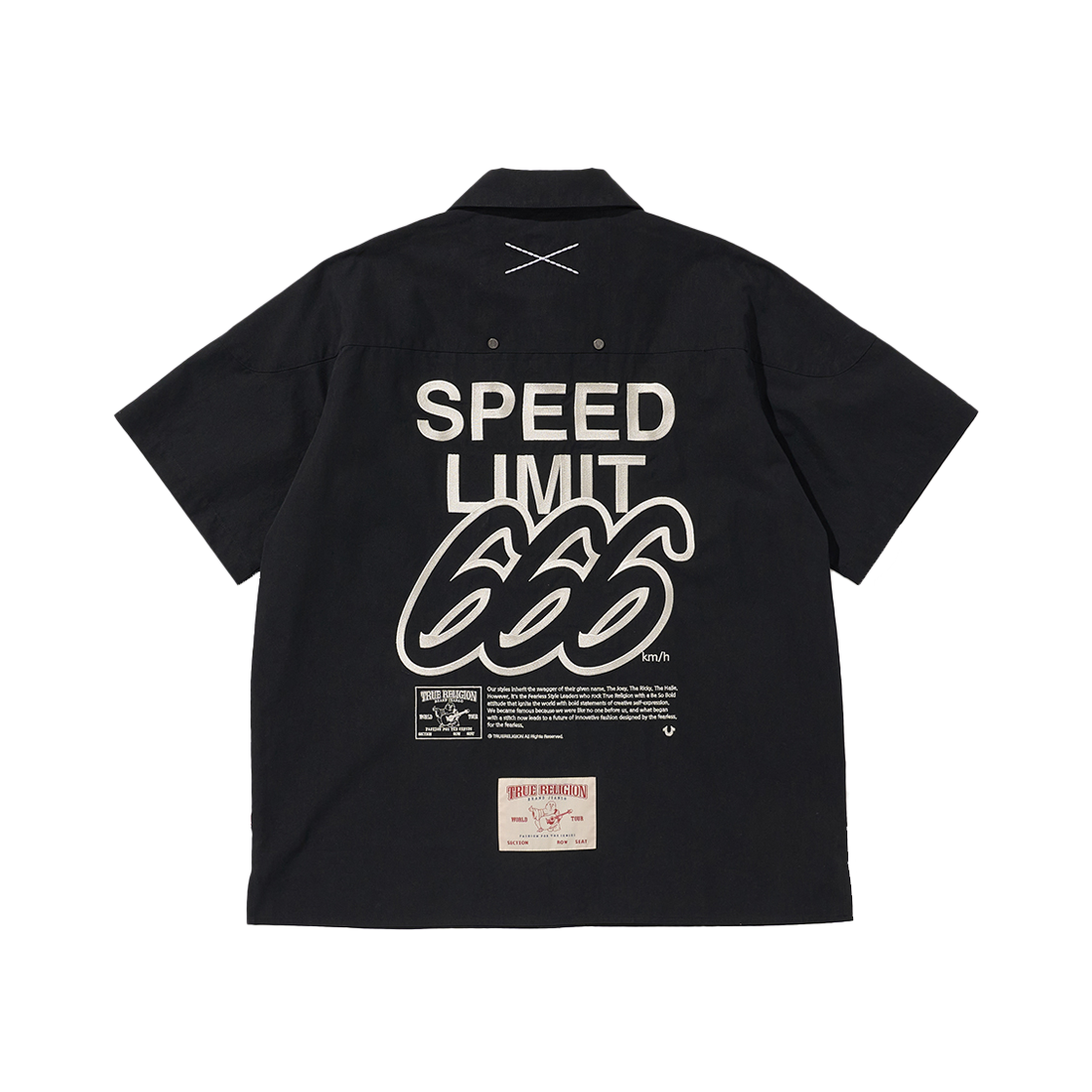 트루릴리젼 스피드 리미트 666 숏 슬리브 셔츠 블랙(True Religion Speed Limit 666 Short Sleeve Shirt Black) - 2