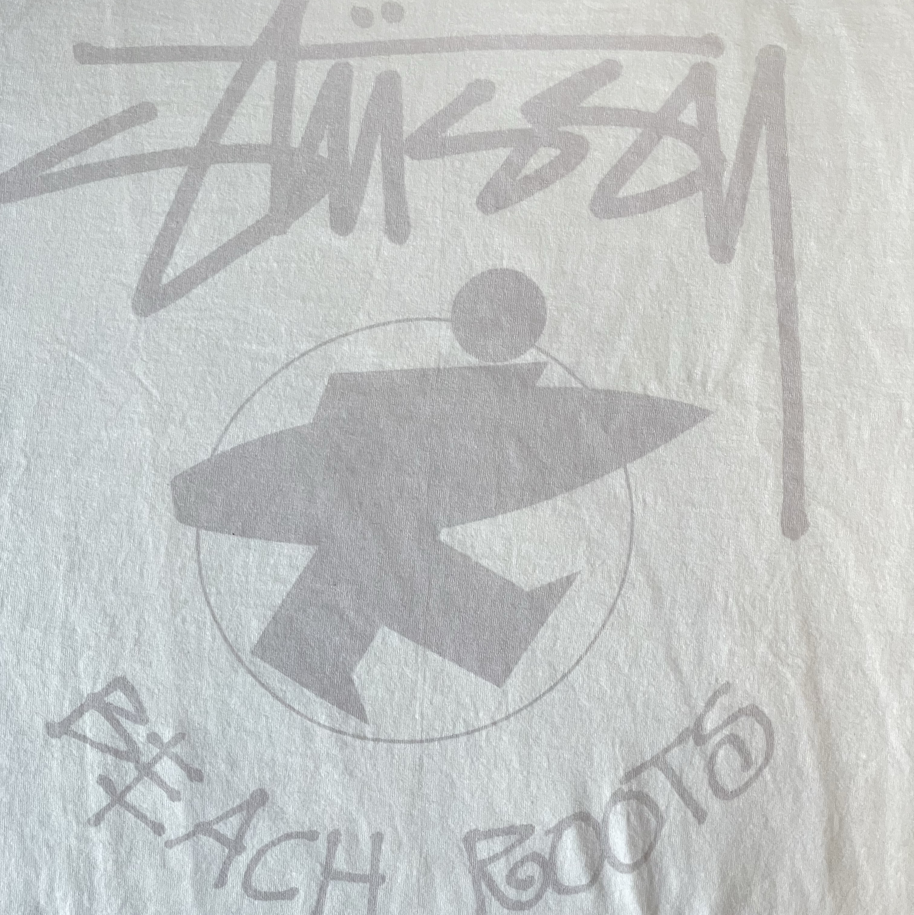 Stussy Beach Roots Pigment Dyed T-Shirt Natural 착용 스타일