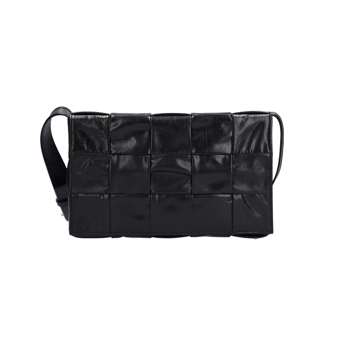 667298 Bottega Veneta Small Leather Cassette Bag Black - #4