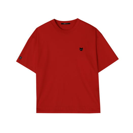 SH3TS821RD Songzio Zzero Panther Curve Cut T Shirt Red