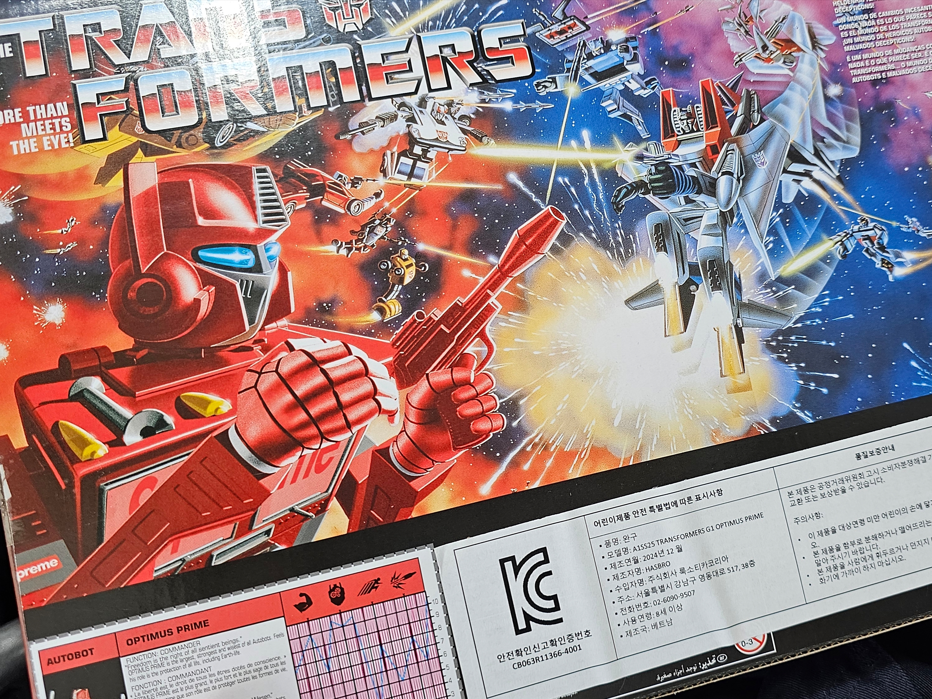 Supreme x Transformers G1 Optimus Prime Figure Red - 25SS 착용 스타일 - 3