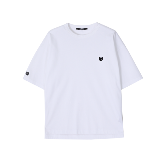 SH3TS819WH Songzio Zzero Panther Curve Cut T Shirt White