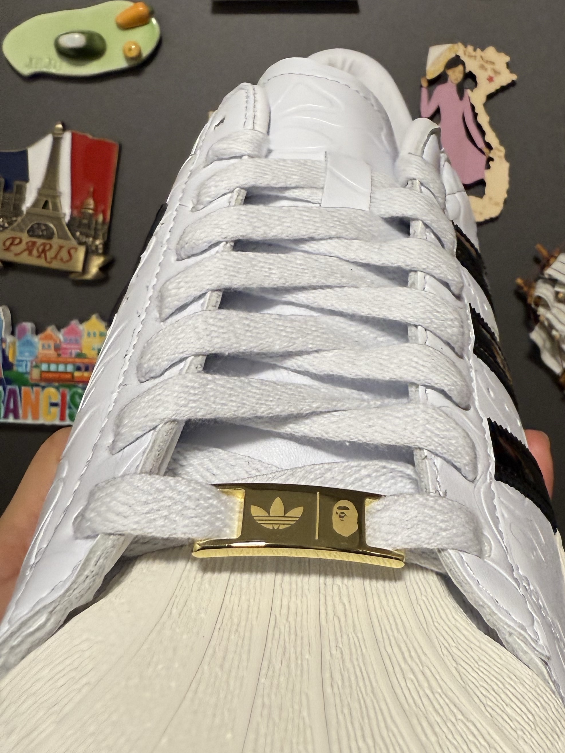 Adidas x BAPE Superstar Vintage Cloud White Core Black, moif x inapsquare City Dweller Parka Sand 착용 스타일 - 2