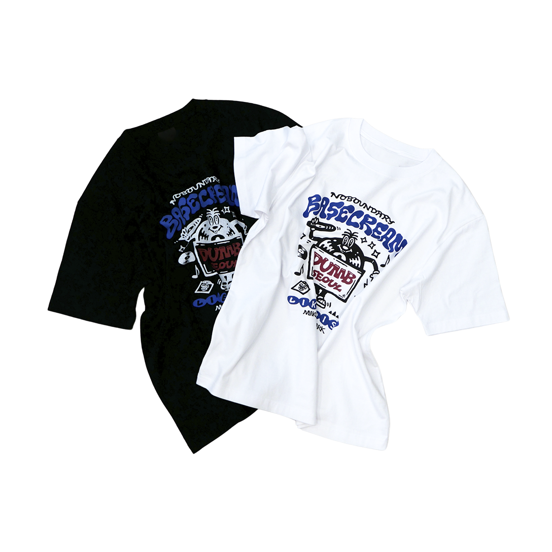 베이스크림 BCxGX2xDUMB 유니온 티셔츠 화이트(Basecream BCxGX2xDUMB Union Tee White) - 3