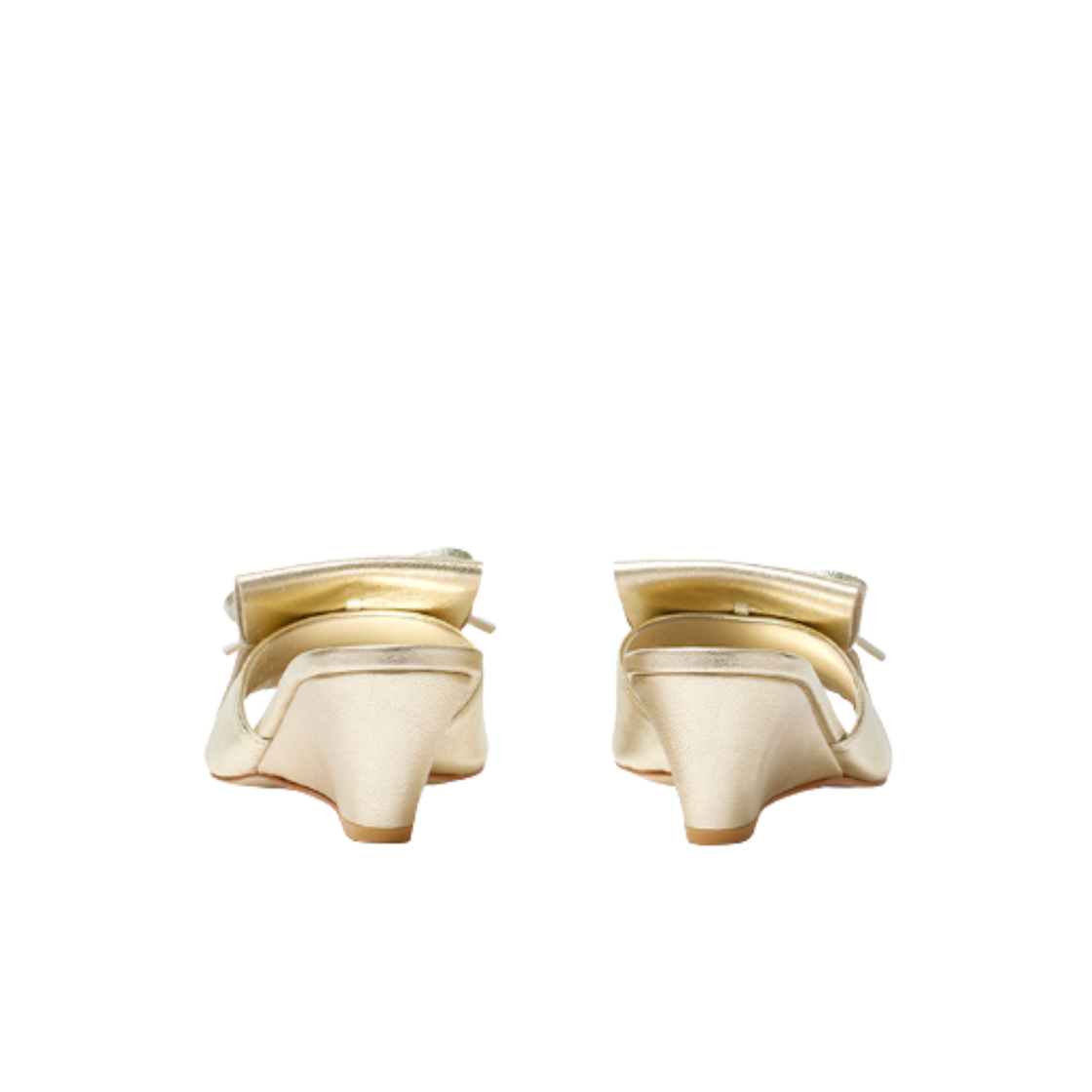 (W) 오픈 Yy 프린지 웨지 뮬 샴페인 골드((W) Open Yy Fringe Wedge Mule Champagne Gold) - 3