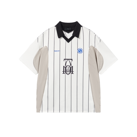 7440371_0007_WH 7440-37-1 Stripe Football Jersey White