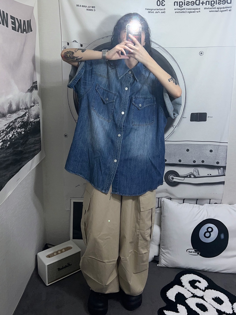 Crocs Stomp Clog Black, Casio A-158WA-1 착용 스타일 - 2