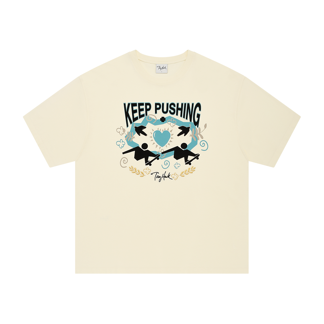 TH2502ST41CM TONY HAWK Anti Graphic T-Shirt Cream