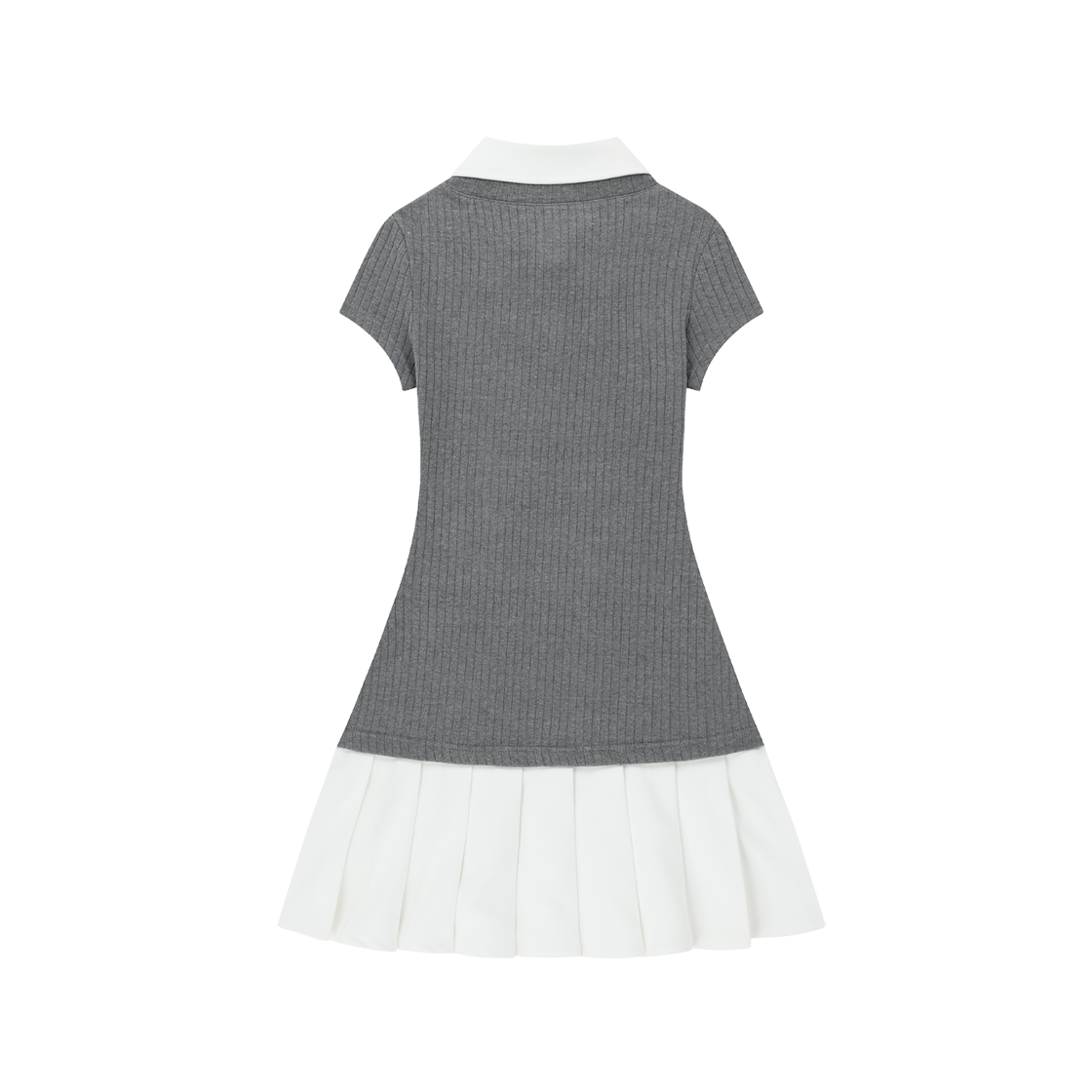 ワンピース [NIIER NOR] LAYERED SHIRT DRESS 니어 노어 레이어드 셔츠 원피스 멜란지 그레이 | NIIER NOR | KREAM