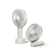 Lumena FAN PRO MAX Big Pan Portable Tabletop Foldable Fan Cream White