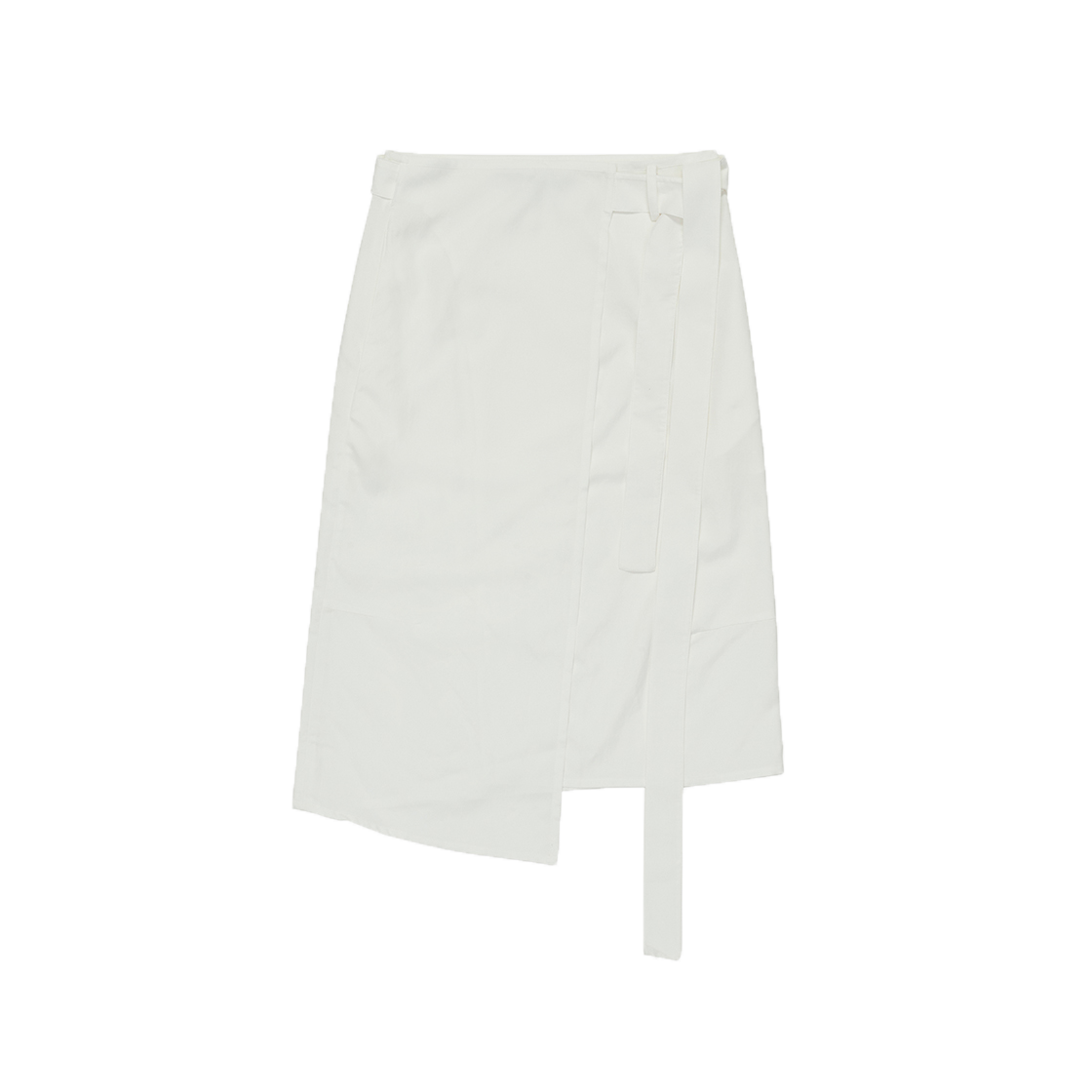 트렁크프로젝트 밸트 랩 스커트 화이트(TRUNKPROJECT Belted Wrap Skirt White)