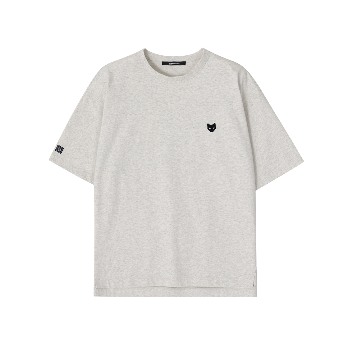 송지오 지제로 팬서 커브컷 티셔츠 멜란지 그레이