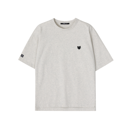 SH3TS820MG Songzio Zzero Panther Curve Cut T Shirt Melange Grey