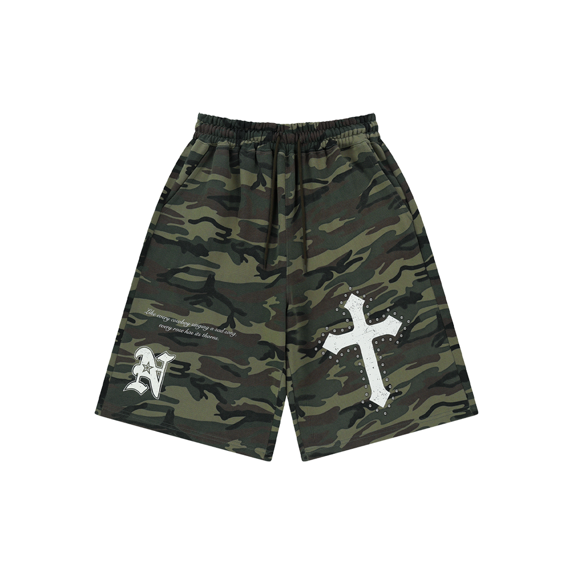 【韓国NIIER NOR ニアノア】N-CROSS HALF PANTS_CAMO 니어 노어 N 크로스 하프팬츠 카모 | NIIER NOR | KREAM