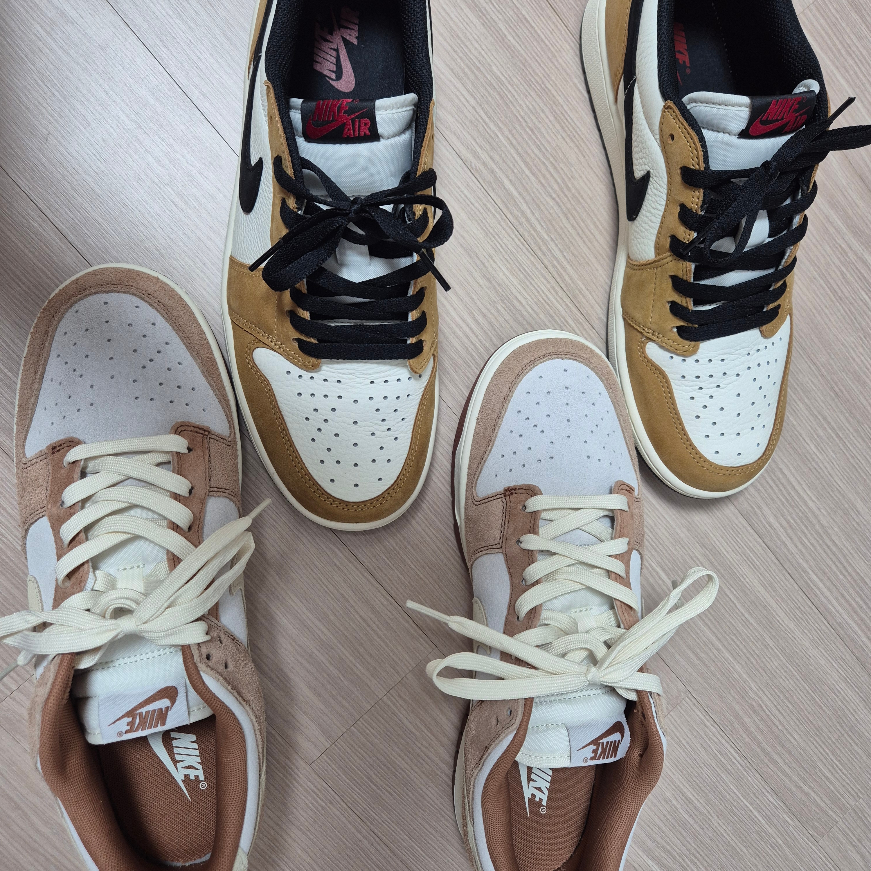 Jordan 1 Low OG Sail and Golden Harvest, Nike Dunk Low Pro Premium Medium Curry 착용 스타일 - 5
