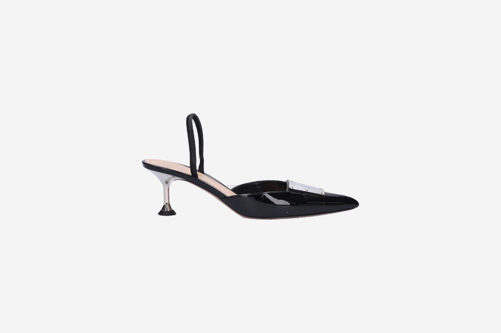 디올 KDV081PM 슬링백 블랙 37 | DIOR Boutique | KREAM Dior La Parisienne Dior Slingback Black 37