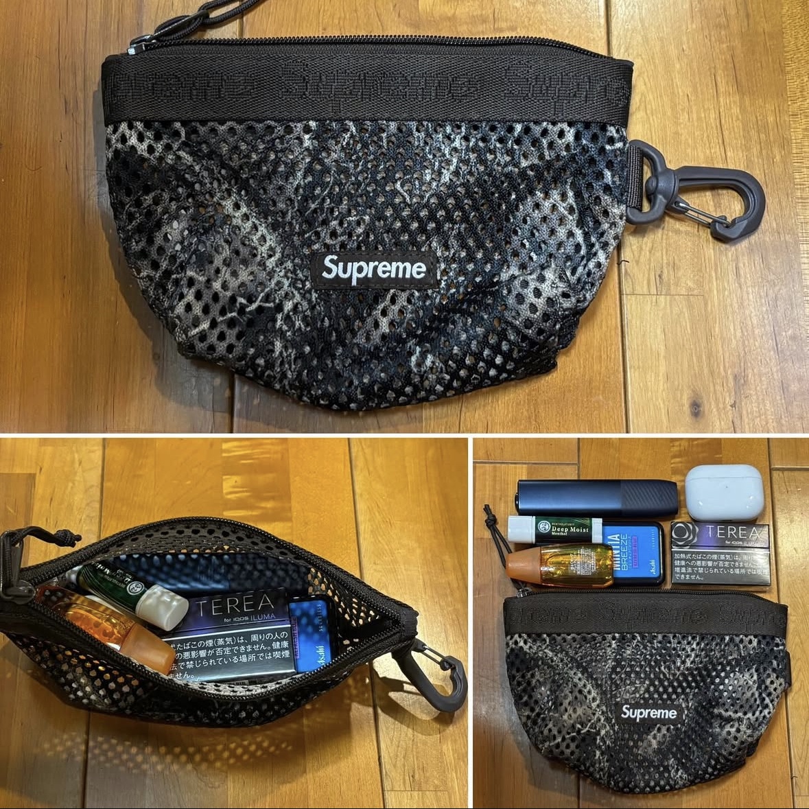 Supreme Mesh Mini Pouch Truetimber Kanati Camo - 25SS 착용 스타일 - 1