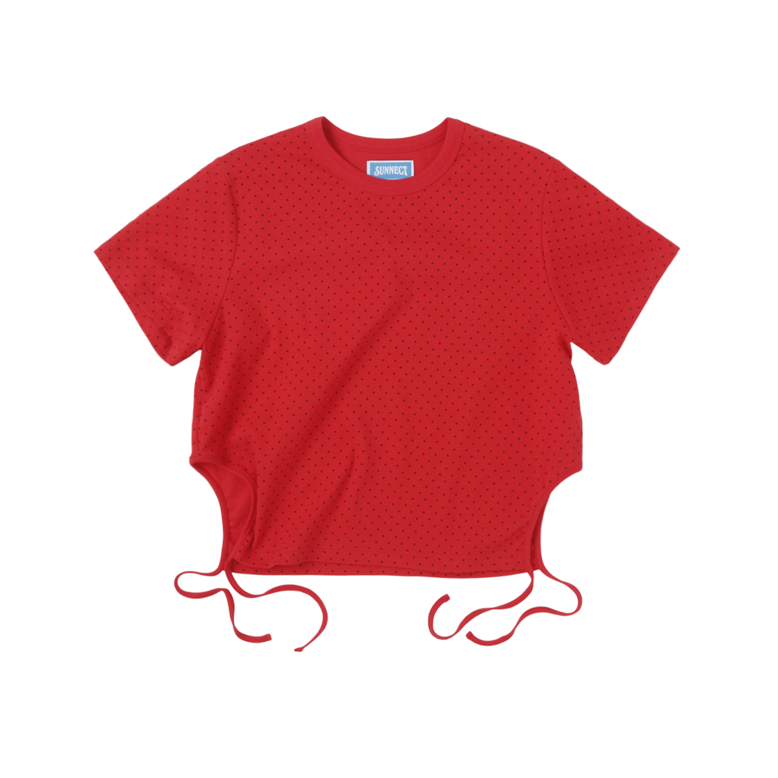 SNCT25STO020RD (W) SUNNECT Polka Dot Side String T-Shirt Red