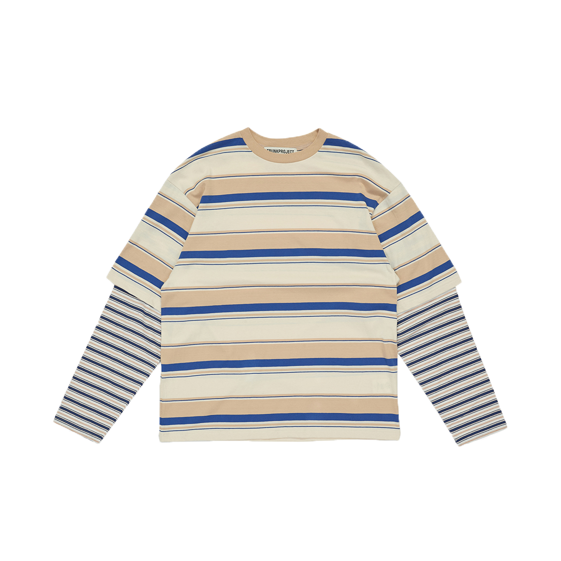 트렁크프로젝트 스트라이프 레이어드 롱슬리브 티셔츠(TRUNKPROJECT Striped Layered Long Sleeve T-Shirt)