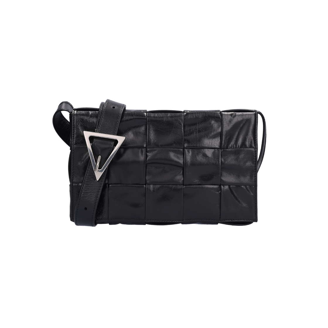 667298 Bottega Veneta Small Leather Cassette Bag Black - 대표 이미지 #1