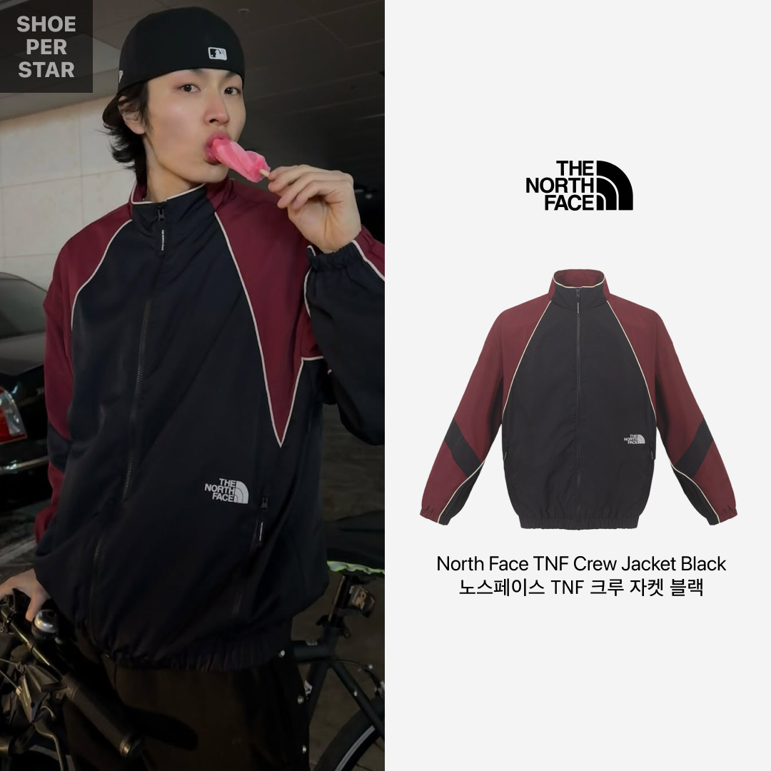 The North Face TNF Crew Jacket Black - 25SS 착용 스타일 - 2