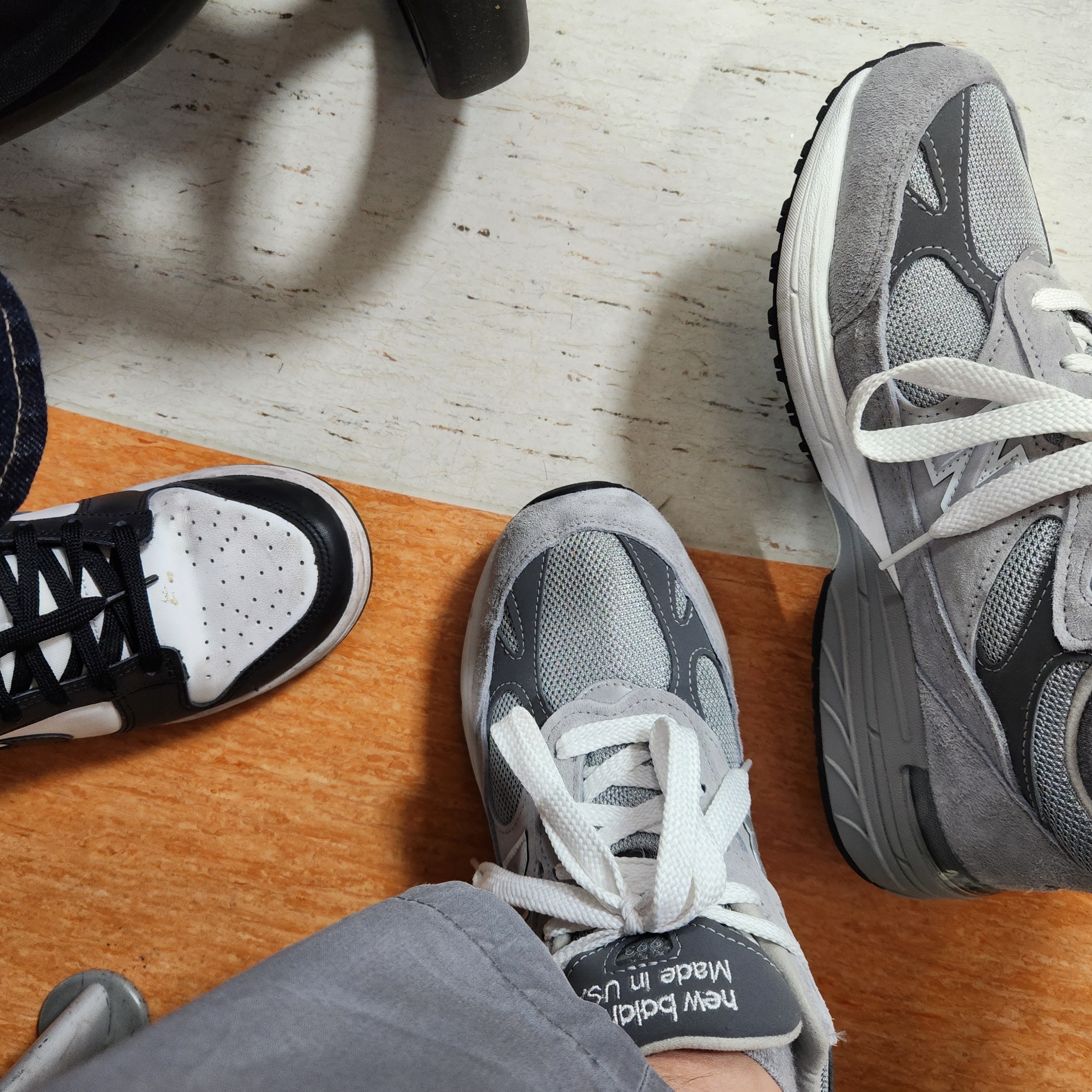 (W) New Balance 993 Made in USA Grey - B Standard, (W) Nike Dunk Low Black 착용 스타일