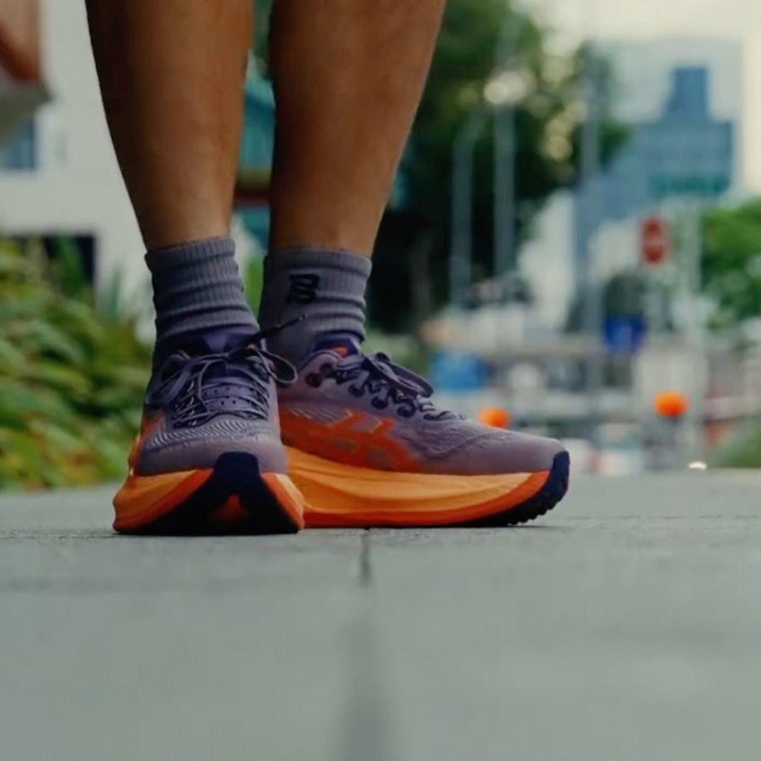 Asics Superblast 2 Greyish Purple Coral Reef 착용 스타일