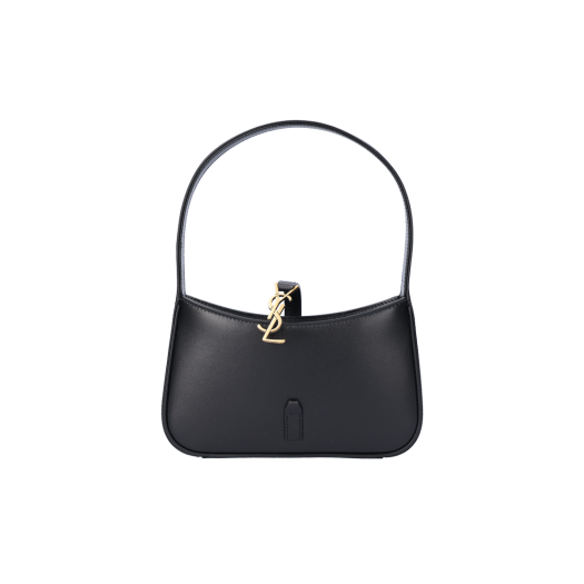 710318 Saint Laurent Le 5 A 7 Mini Hobo in Smooth Leather Black
