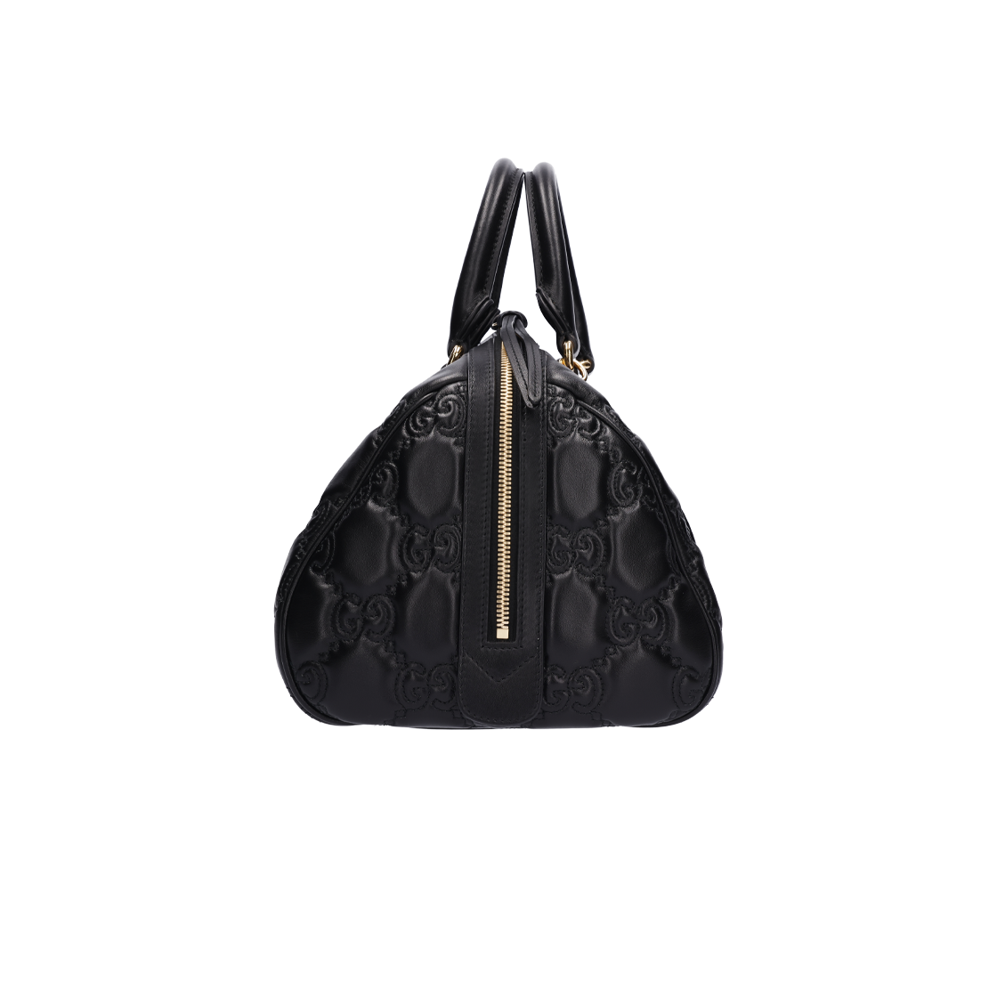 702242 [A등급] Gucci Vintage Matelasse Top Handle Bag Black - #4
