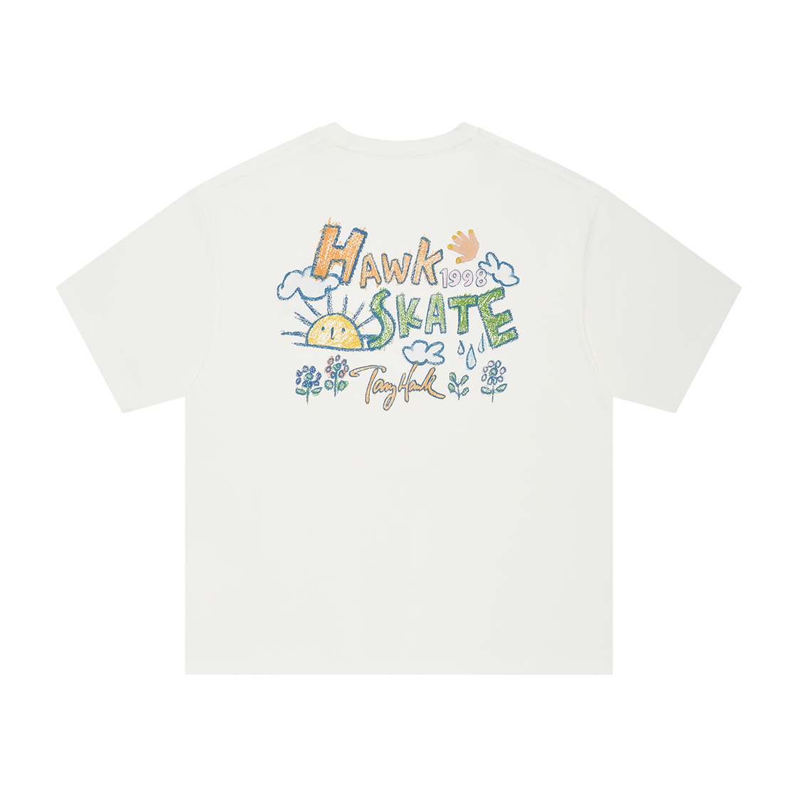 TH2502ST37WH TONY HAWK Crayon Graphic T-Shirt White