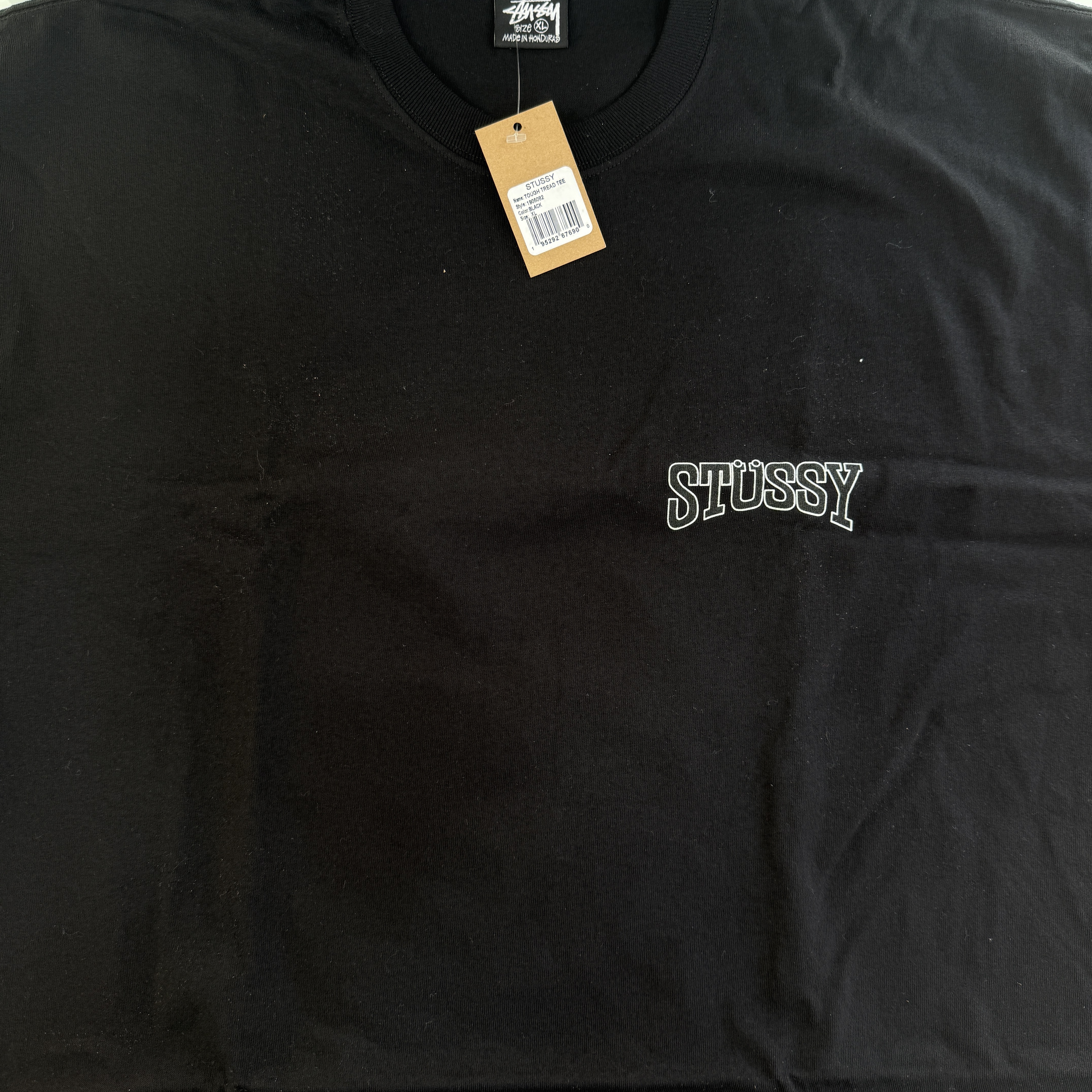 Stussy Tough Tread T-Shirt Black 착용 스타일 - 1