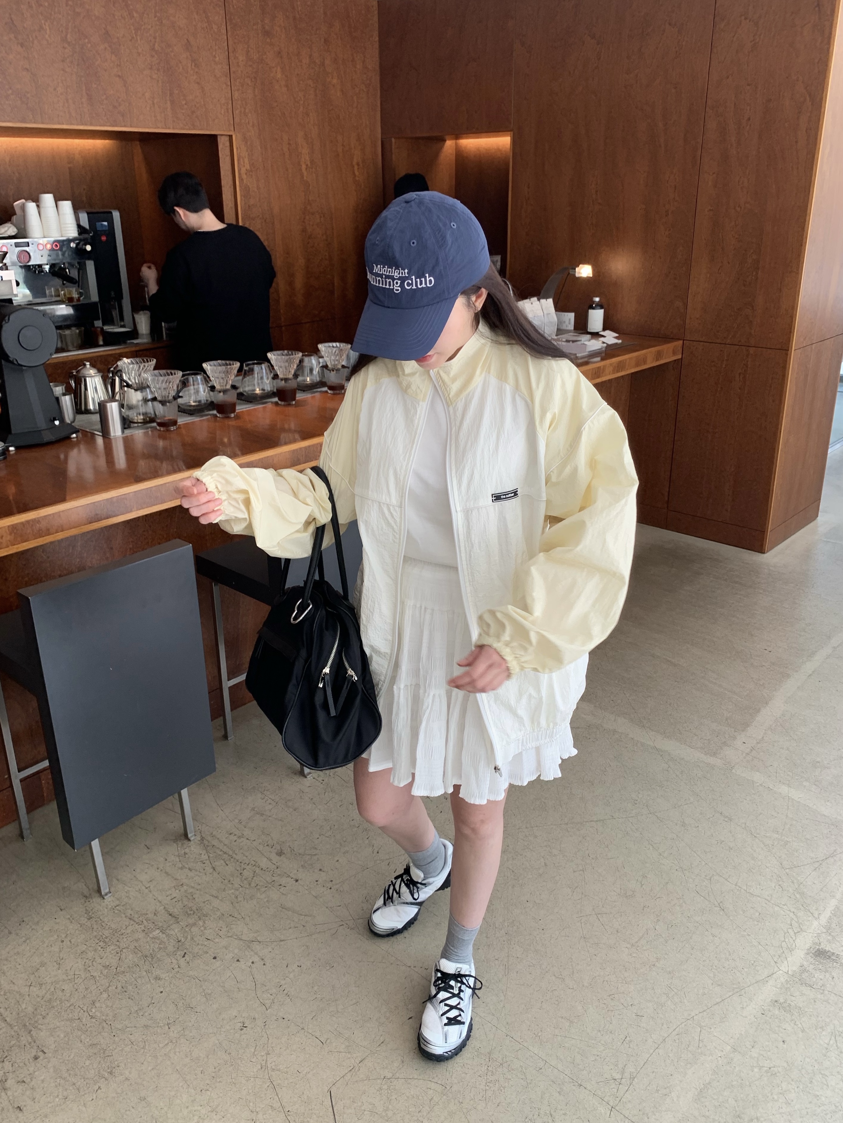 Fila Echappe v2 White Black 착용 스타일 - 4