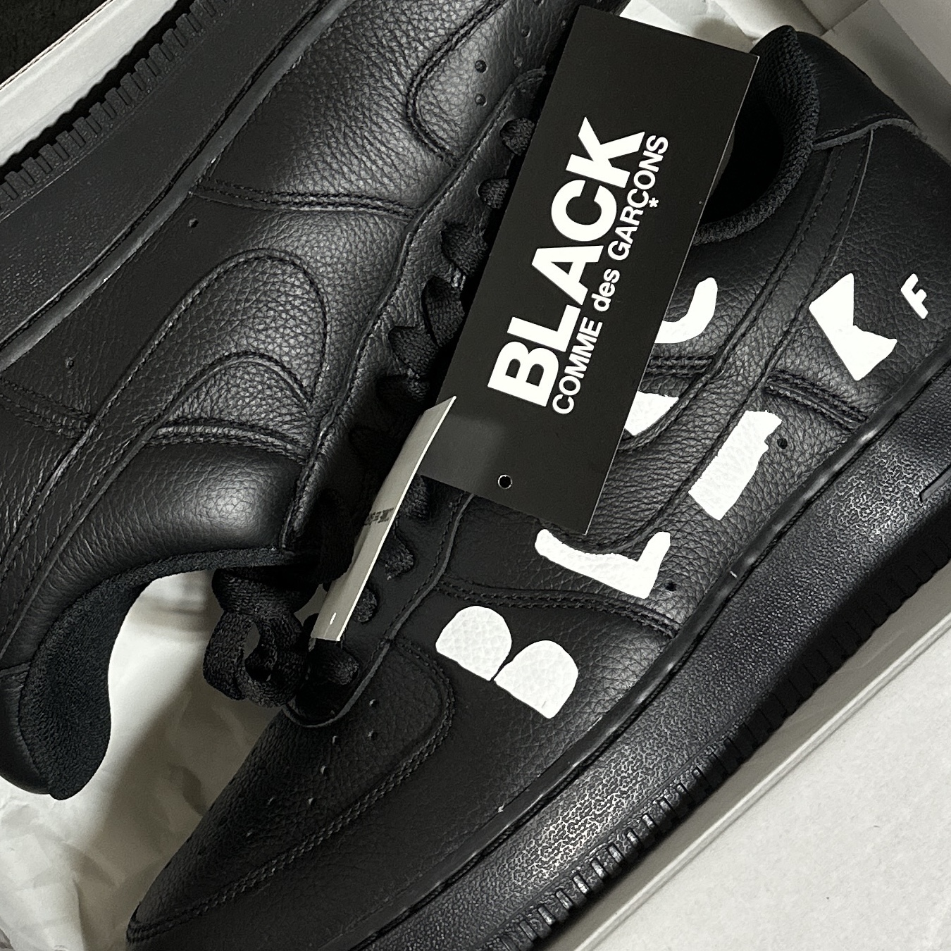 Nike x Comme des Garcons Black Air Force 1 Low Retro SP Black 착용 스타일
