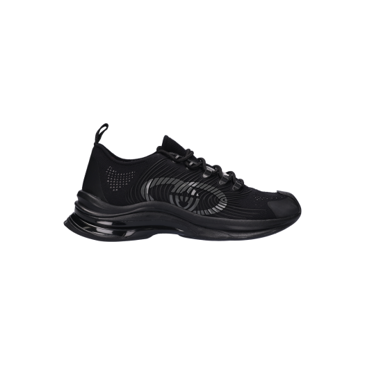 714658 Gucci Men's Gucci Run Trainers in Black Fabric 8
