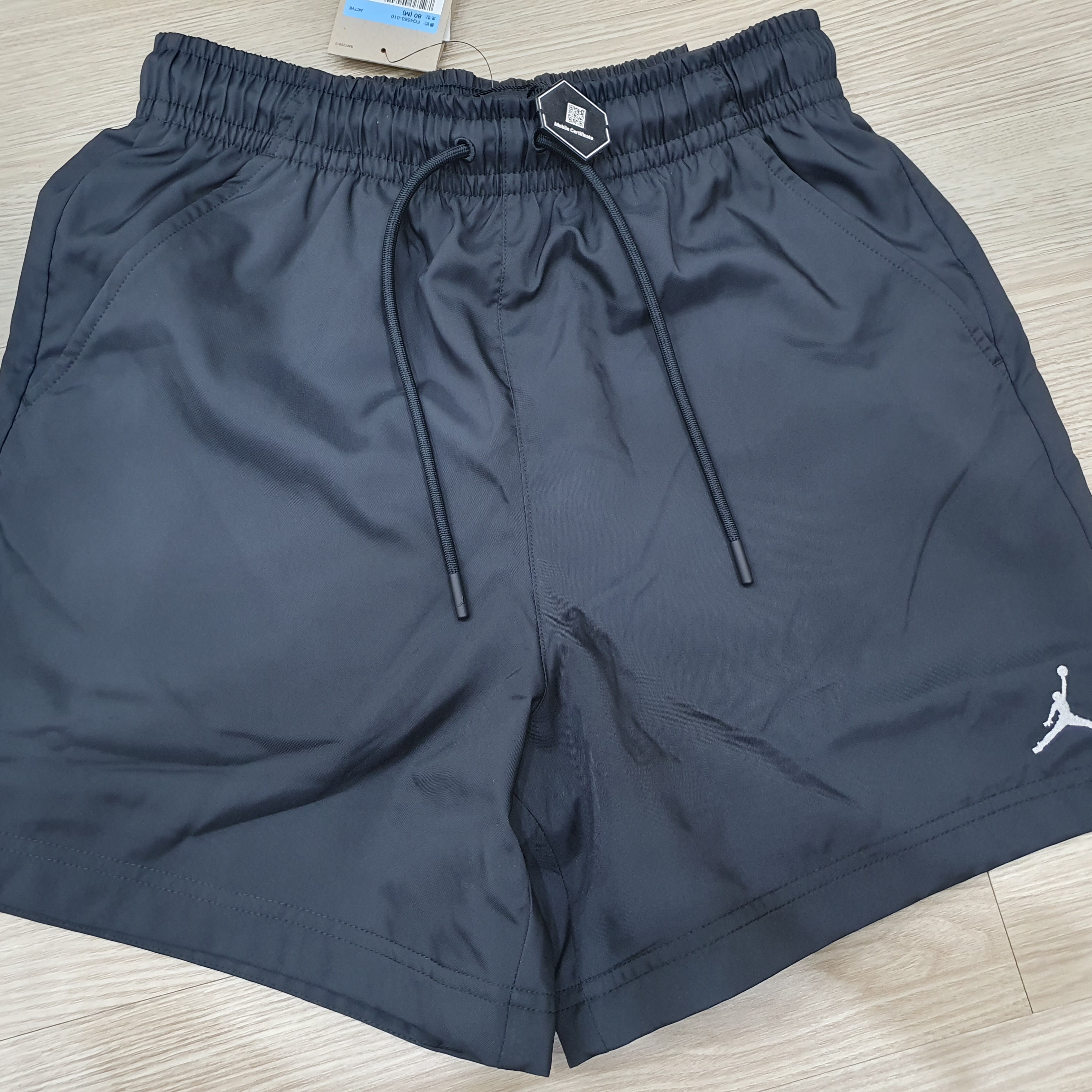 Jordan Essentials 5 Inch Poolside Shorts Black White - Asia 착용 스타일