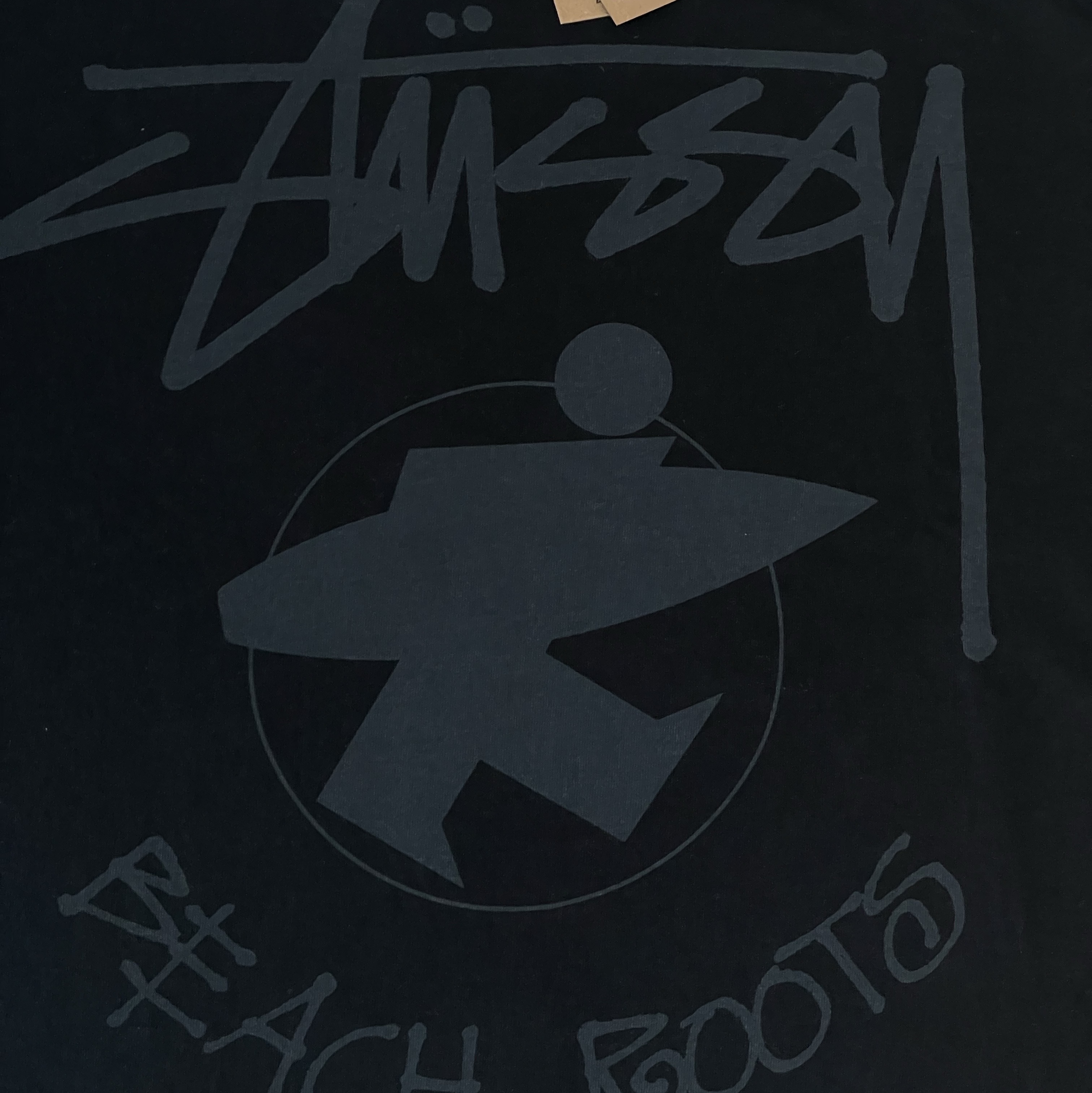 Stussy Beach Roots Pigment Dyed T-Shirt Black 착용 스타일