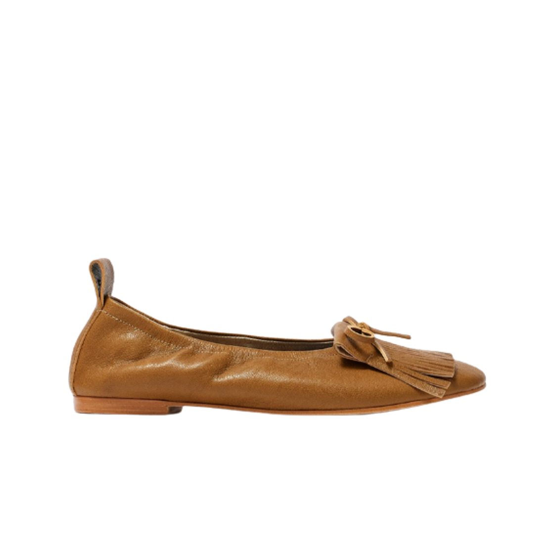 (W) 오픈 Yy 번 스웨이드 프린지 플랫 브라운((W) Open Yy Bun Suede Fringe Flats Brown)