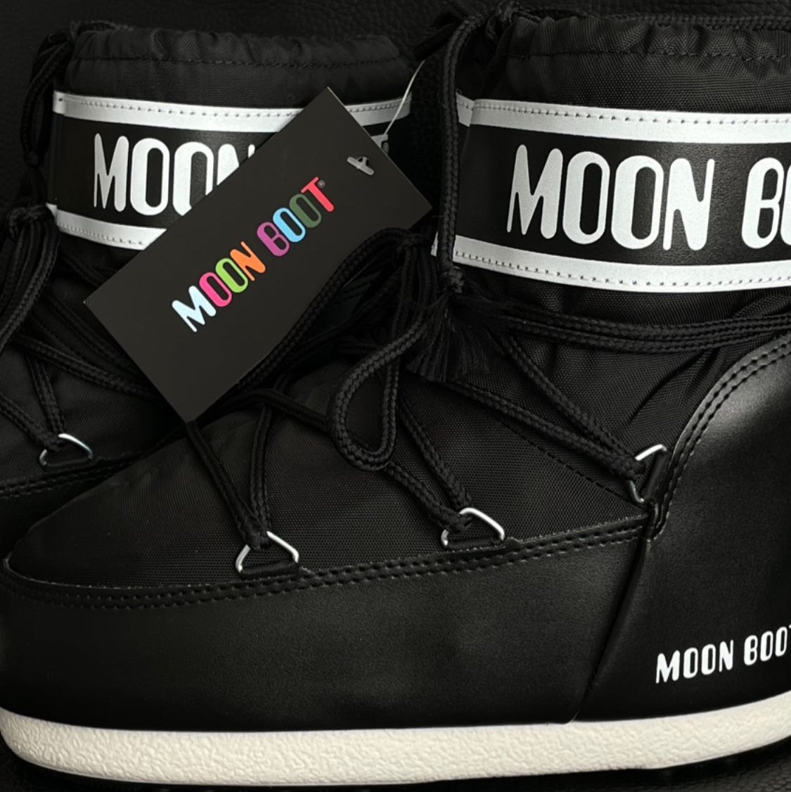 (W) Moon Boot Icon Low Nylon Boots Black 착용 스타일
