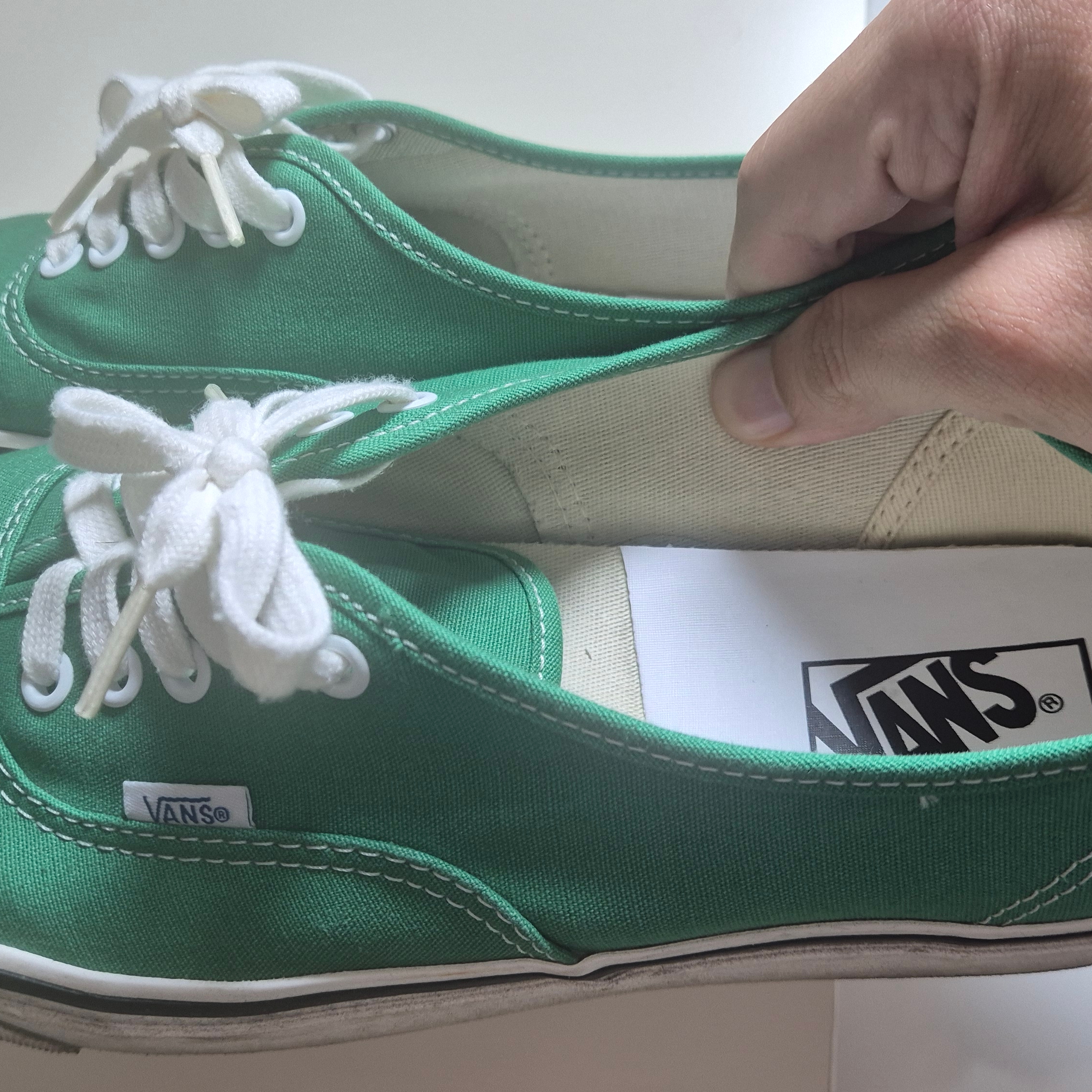 Vans Authentic 44 DX Anaheim Factory Emerald Green 착용 스타일 - 1